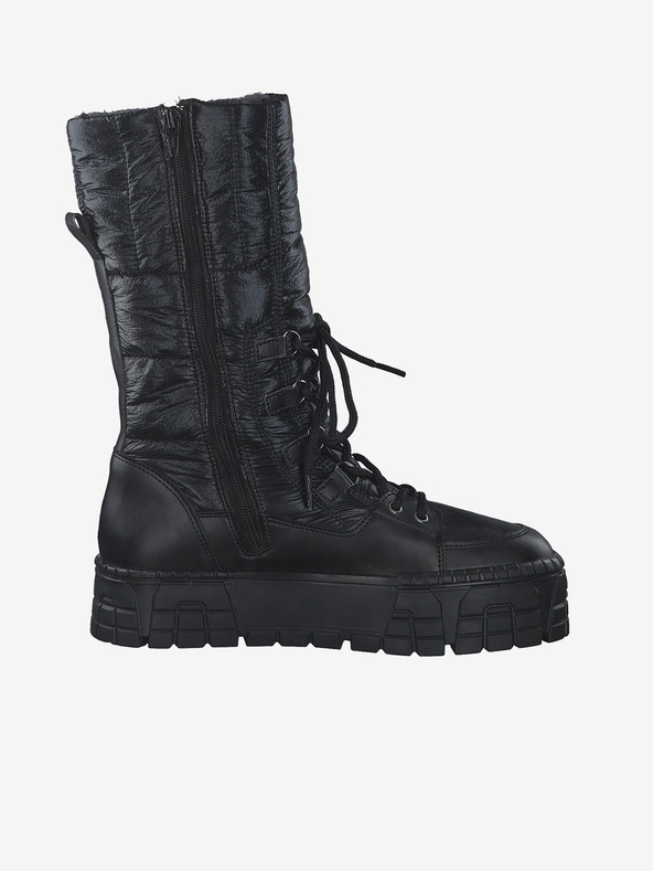 Tamaris Fekete női műszőrme bokacsizma Tamaris