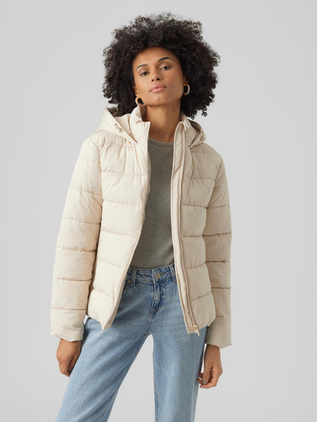 Vero Moda VERO MODA Jessiemie krém női téli steppelt kabát
