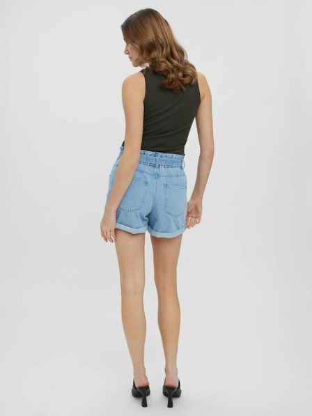 Vero Moda Világoskék farmer rövidnadrág nyakkendővel VERO MODA Tamira