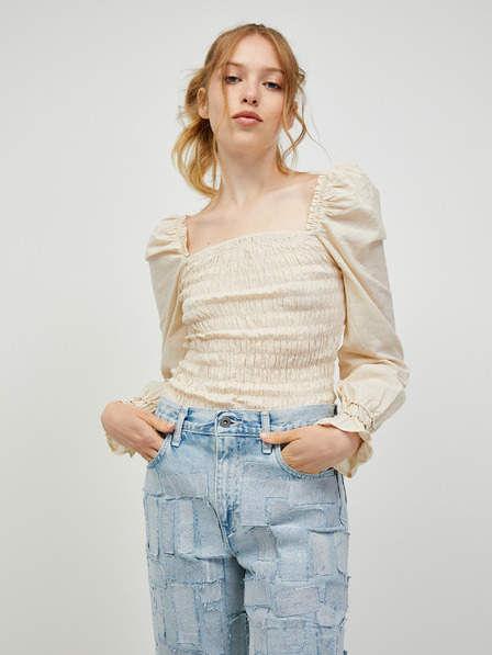 Vero Moda VERO MODA Doro krémszínű blúz