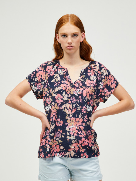 Vero Moda Rózsaszín és kék virágos blúz VERO MODA Gigi