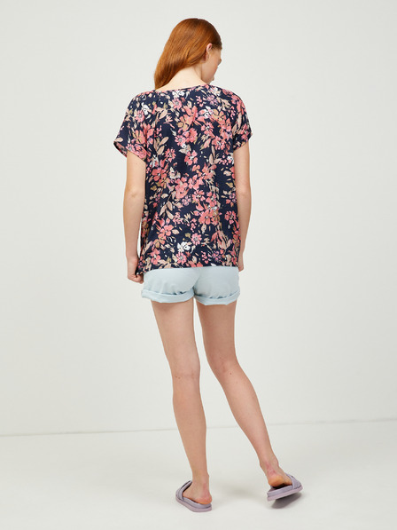 Vero Moda Rózsaszín és kék virágos blúz VERO MODA Gigi