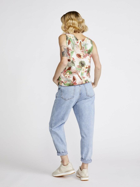 Vero Moda Krémszínű virágos felső VERO MODA Easy