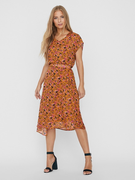 Vero Moda Mustár virágos blúz VERO MODA Vilde