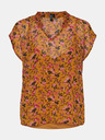 Vero Moda Mustár virágos blúz VERO MODA Vilde