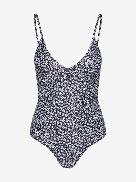 Vero Moda Fehér és fekete virágos egyrészes fürdőruha VERO MODA Doris Doris