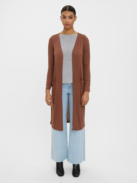 Vero Moda Barna hosszú kardigán VERO MODA Anepaya barna hosszú kardigán