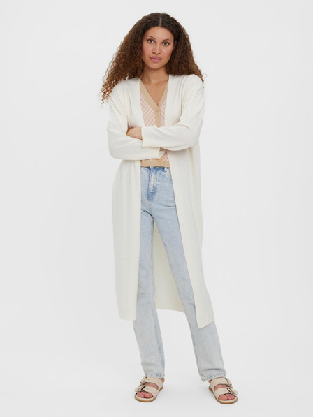 Vero Moda Krémszínű hosszú kardigán VERO MODA Uzuri