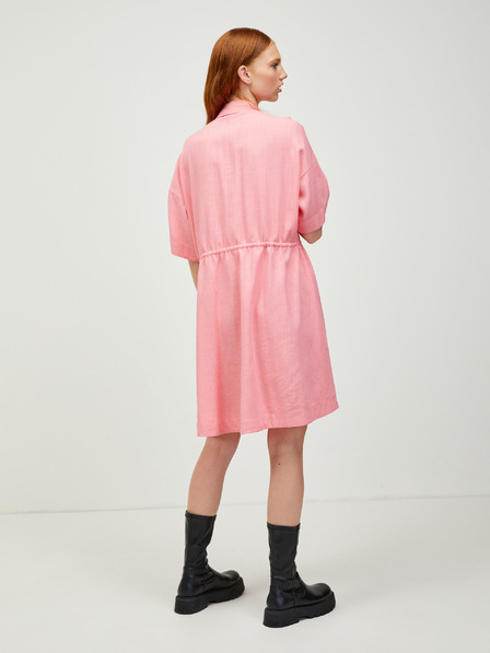 Vero Moda Rózsaszín pólóruha lenvászonnal VERO MODA Haf
