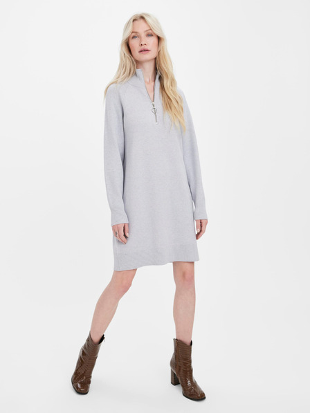 Vero Moda Világosszürke női VERO MODA Goldneedle pulóverruha VERO MODA Goldneedle női pulóverruha