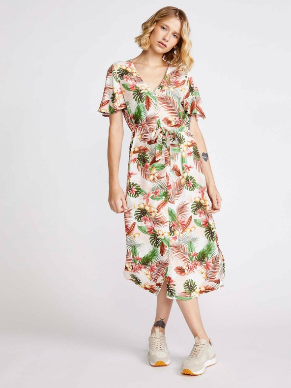 Vero Moda Krémszínű virágos ruha VERO MODA Simply