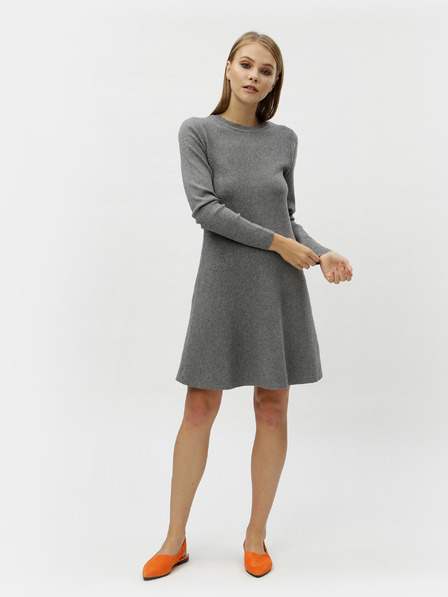 Vero Moda VERO MODA Nancy Nancy szürke hosszú ujjú csíkos pulóverruha