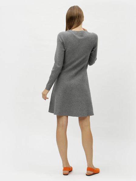 Vero Moda VERO MODA Nancy Nancy szürke hosszú ujjú csíkos pulóverruha
