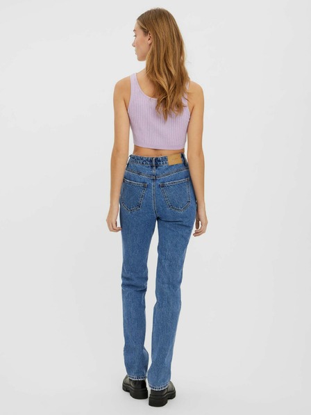 Vero Moda Világoslila bordázott crop top VERO MODA Fibly Fibly