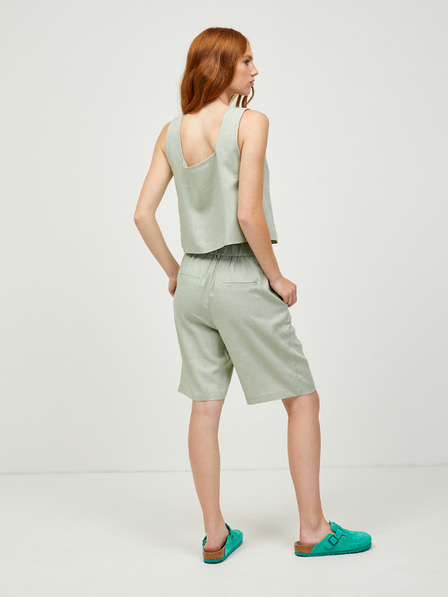 Vero Moda Világoszöld, laza, kivágott pulóver VERO MODA Josie