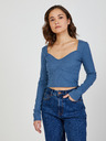 TALLY WEiJL Kék női bordás cropped TALLY WEiJL WEiJL