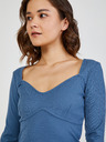 TALLY WEiJL Kék női bordás cropped TALLY WEiJL WEiJL