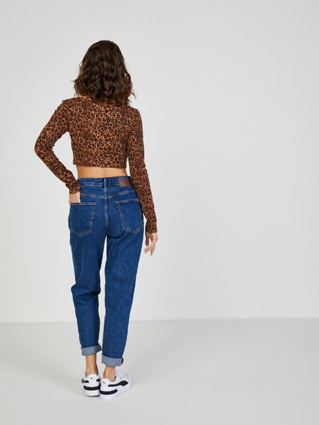 TALLY WEiJL Barna, állatmintás crop top TALLY