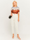 TALLY WEiJL Kék és barna színű, áttetsző crop top TALLY WEiJL