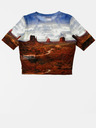 TALLY WEiJL Kék és barna színű, áttetsző crop top TALLY WEiJL