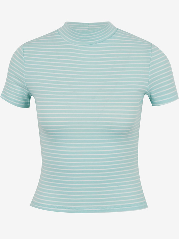 TALLY WEiJL Világoskék csíkos crop top TALLY WEiJL