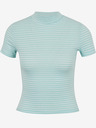 TALLY WEiJL Világoskék csíkos crop top TALLY WEiJL