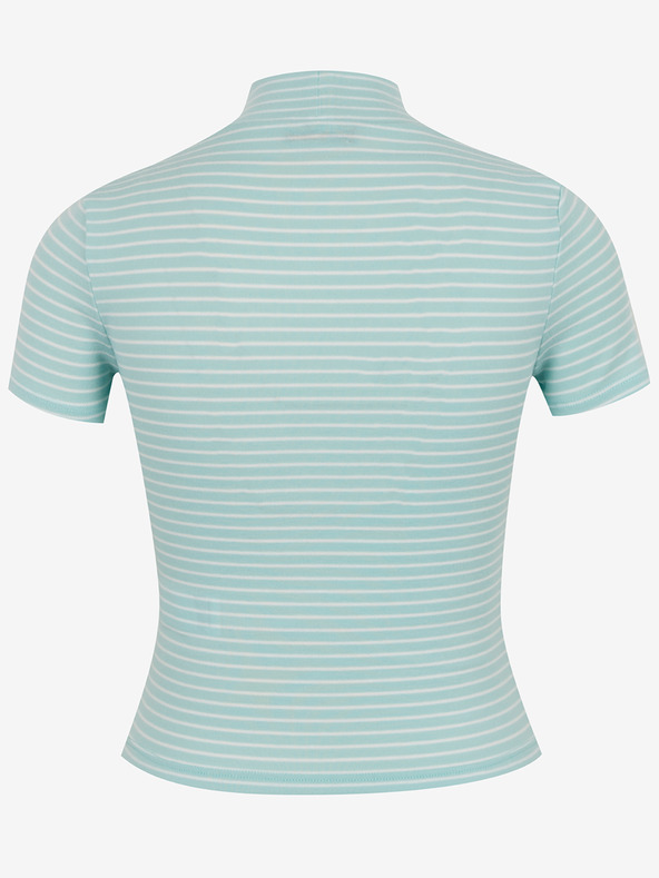 TALLY WEiJL Világoskék csíkos crop top TALLY WEiJL