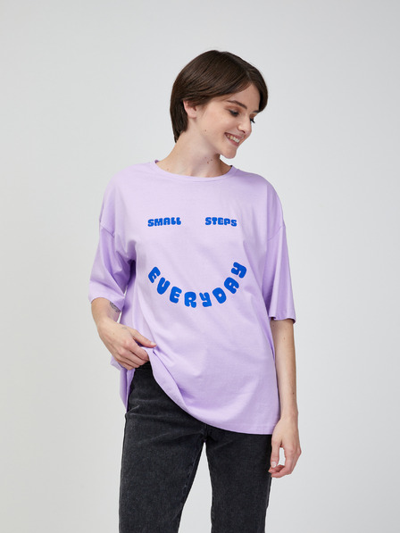 Vero Moda Világos lila túlméretezett póló VERO MODA Skye Cody