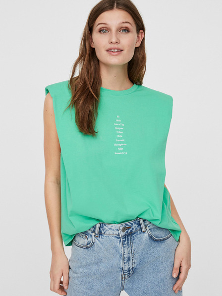 Vero Moda Világoszöld póló VERO MODA Hollie-val