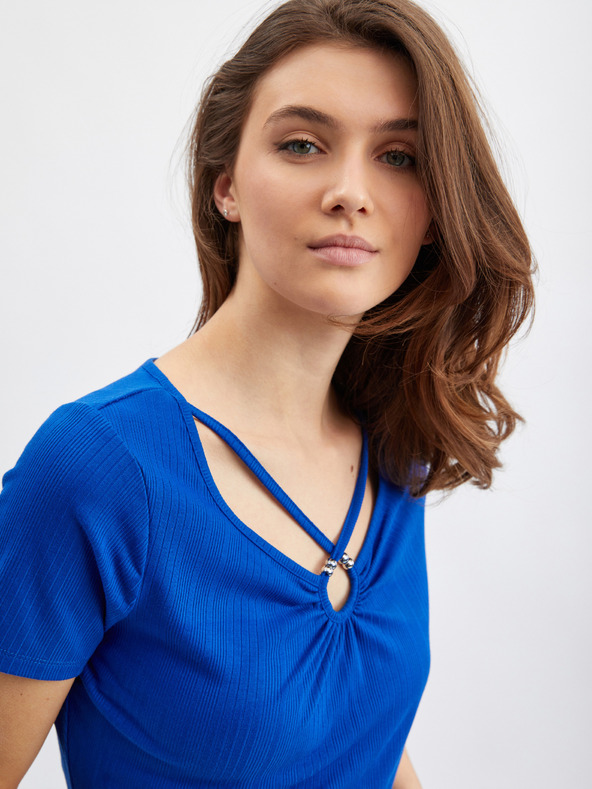 Orsay ORSAY kék női póló dekoratív részlettel