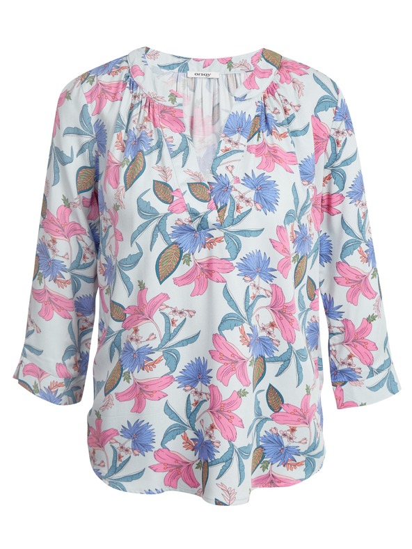 Orsay ORSAY világos kék női virágmintás blúz