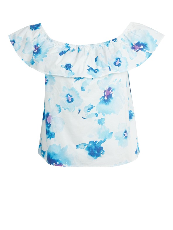 Orsay ORSAY kék-fehér női virágminás blúz