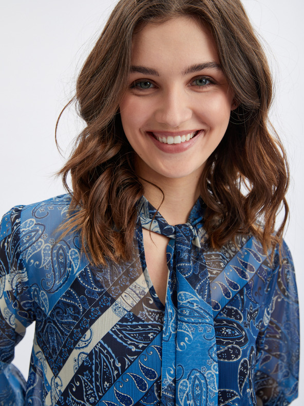 Orsay ORSAY sötétkék virágmintás női blúz