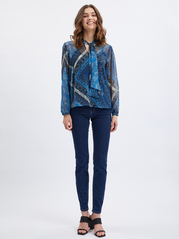 Orsay ORSAY sötétkék virágmintás női blúz