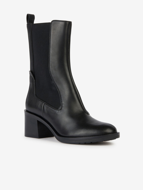 Geox Fekete női bőr bokacsizma Geox Giulila