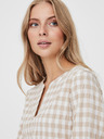 Vero Moda Fehér és bézs színű kockás VERO MODA Kimi ruha