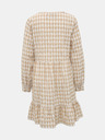 Vero Moda Fehér és bézs színű kockás VERO MODA Kimi ruha