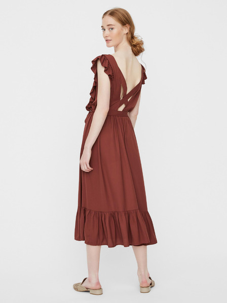 Vero Moda Barna midi ruha VERO MODA Odette
