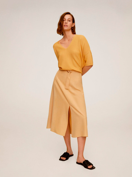Mango Sárga midi szoknya Mango Domenica Mango Domenica