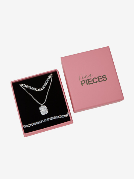 Pieces Női karkötő és nyaklánc szett ezüst színben Pieces Myrsa