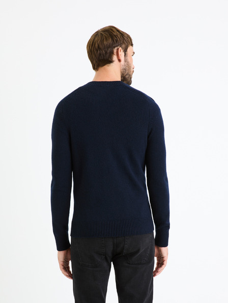 Celio Sötétkék férfi alap pulóver Celio Cevlna