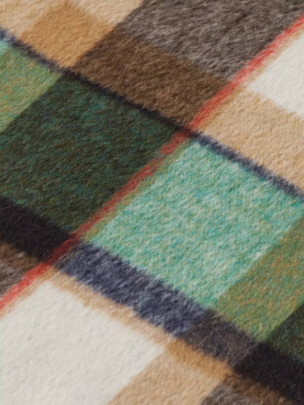 Scotch & Soda Zöld női kockás télikabát gyapjúkeverékkel Scotch & Soda