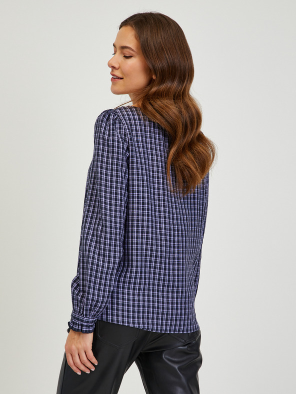 Orsay ORSAY sötétkék kockás blúz
