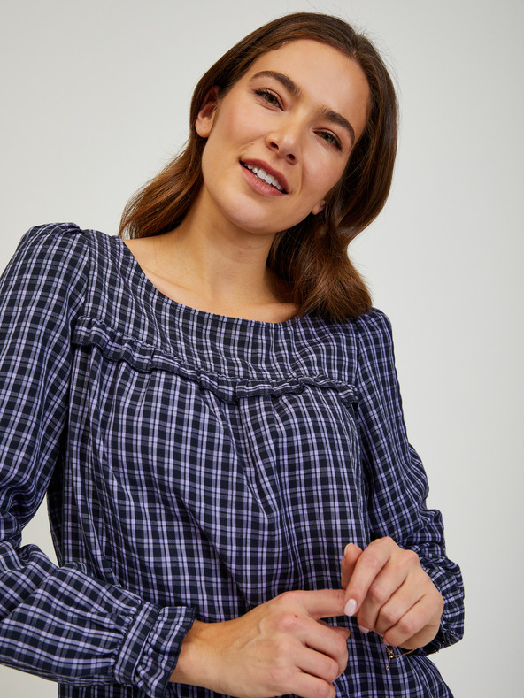 Orsay ORSAY sötétkék kockás blúz