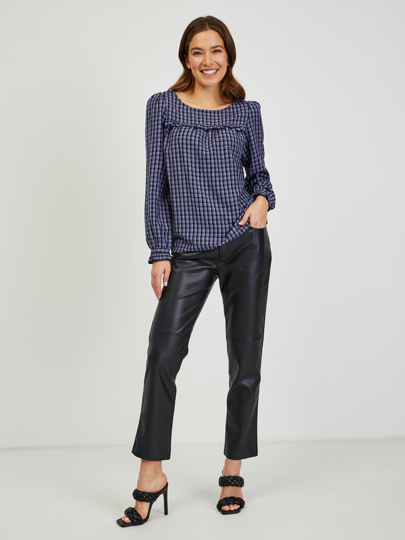 Orsay ORSAY sötétkék kockás blúz