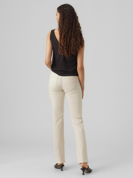 Vero Moda Krémszínű női egyenes szabású farmernadrág VERO MODA Daf