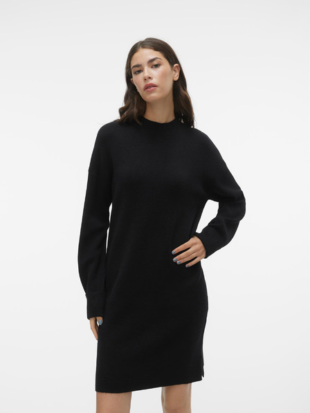 Vero Moda Fekete női pulóver ruha VERO MODA Goldneedle Goldneedle