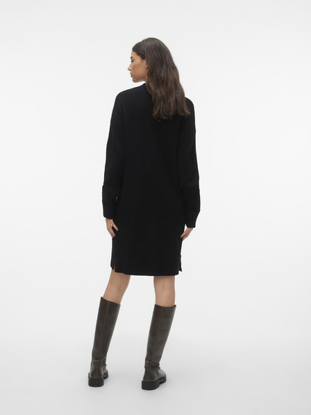 Vero Moda Fekete női pulóver ruha VERO MODA Goldneedle Goldneedle