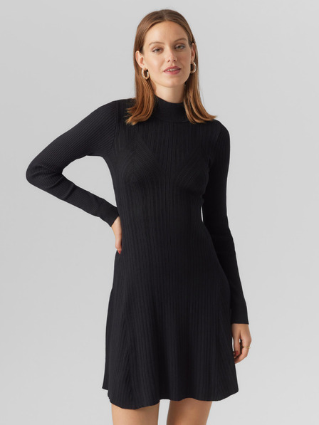 Vero Moda Fekete női VERO MODA Sally pulóver ruha VERO MODA Sally