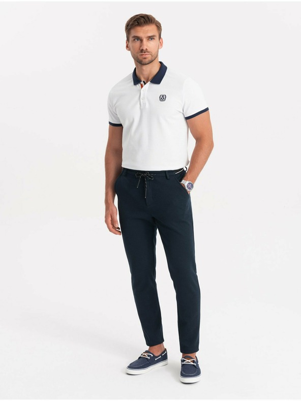 Ombre Clothing Sötétkék férfi nadrág Ombre ruházat